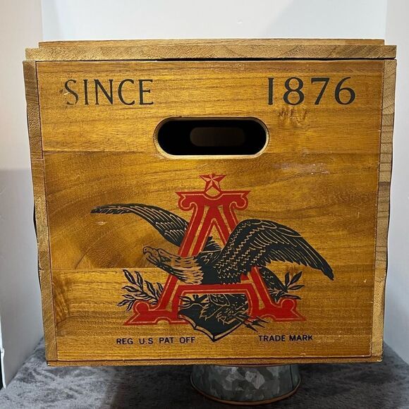 Vintage Budweiser Anheuser-Busch Wooden Beer Crate - Picture 8 of 12